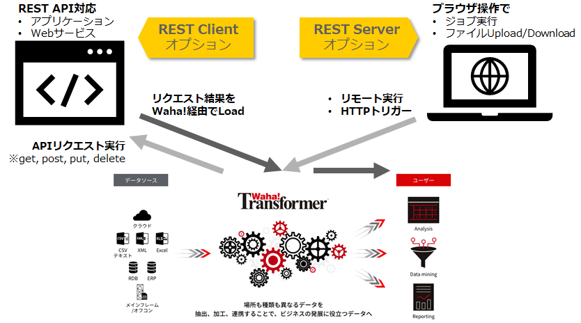 Waha! Transformer の Web APIオプション